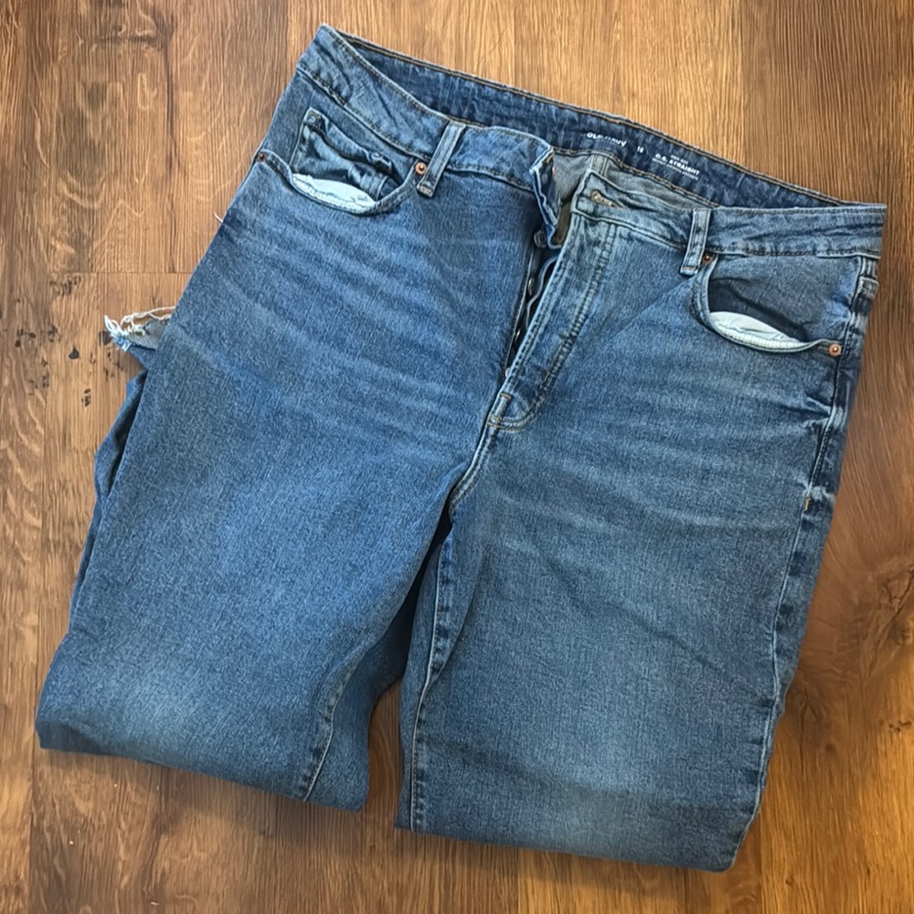 Old Navy O.G Straight Blue Denim Jeansii Size 16